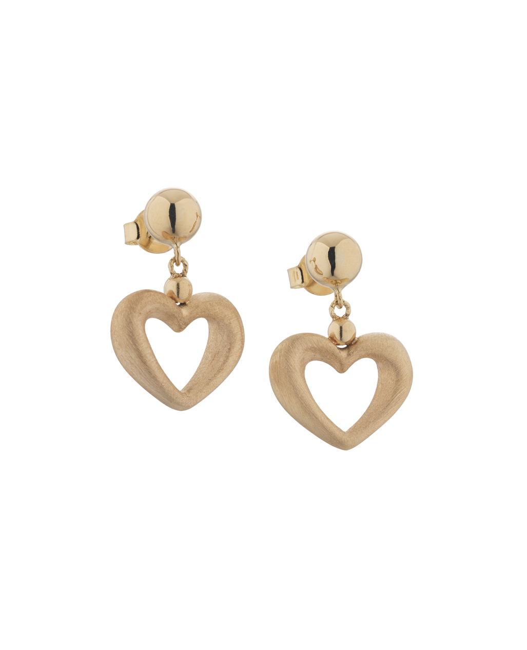 Heart Shaped Earrings 18 Kt Jewels Italy